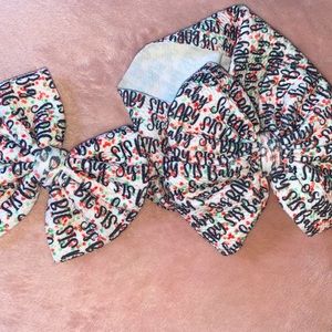 Sibling Christmas Bow Set